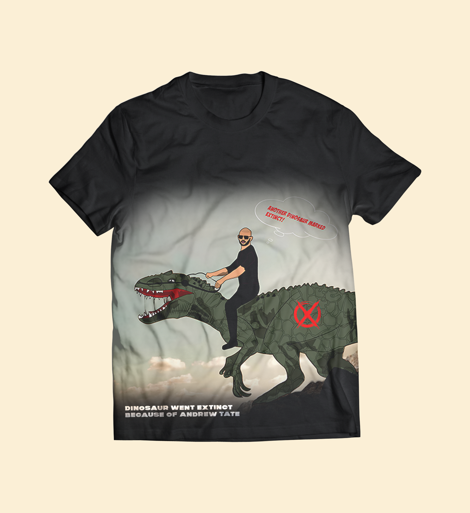 Dinosaur Went Extinct Black T
